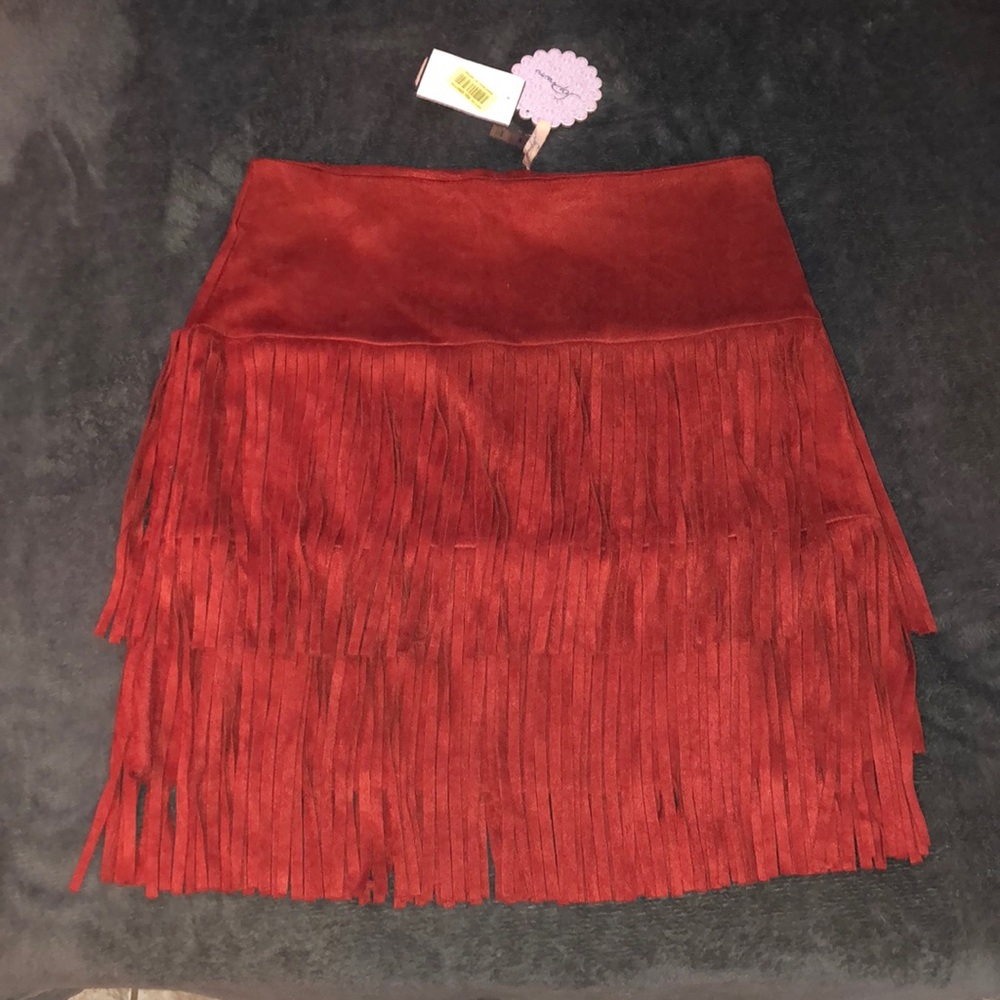 Burgundy skirt